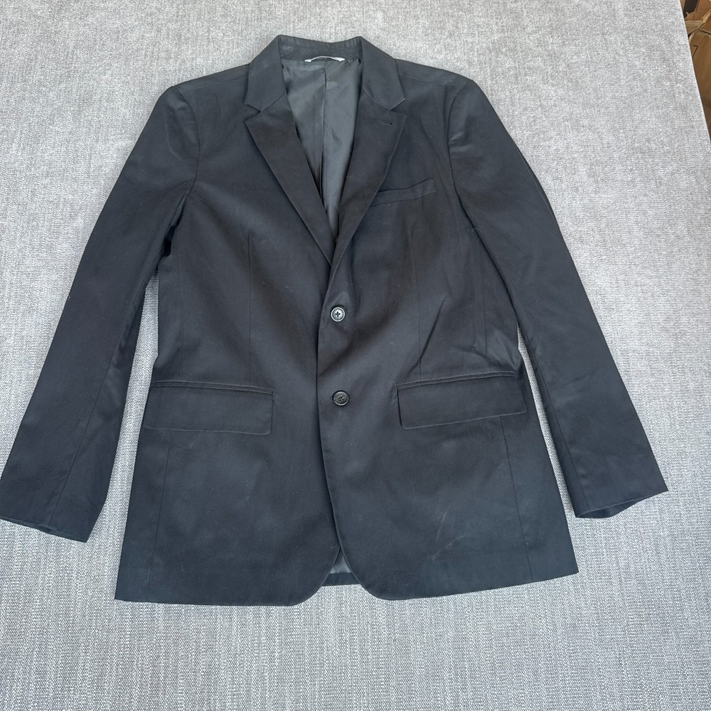 GAP Blazer Jacket Mens M Black Lined Single Breasted Professional Office Career